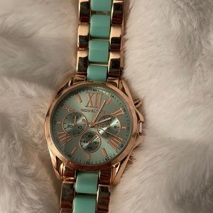 NEW MICHEAL KORS Kacie Gold/Turquoise Women's Watch MK-6184